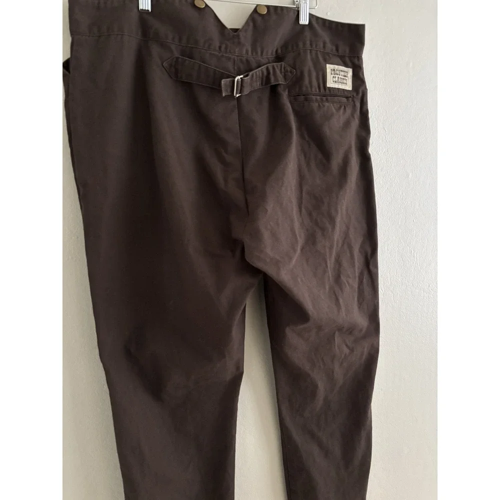 Frontier‎ Classics Brown Pants w/Suspenders Buckle Back Old Western Cowboy 40x29